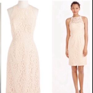 J.Crew Pamela Leavers Formal Ivory Bustier Lace Sheath Dress 6